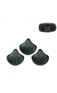 Ginko Leaf Beads 7.5x7.5mm Metallic dark forest